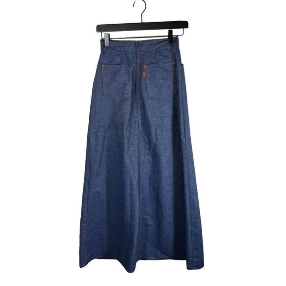 Vintage 1960’s, 1970’s Levi’s Button Down A Line Maxi Skirt Orange Label - Picture 1 of 11